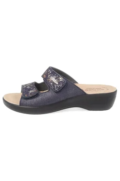 Ciabatte blu in vera pelle anatomiche 90T50B18CE-FLY FLOT Best