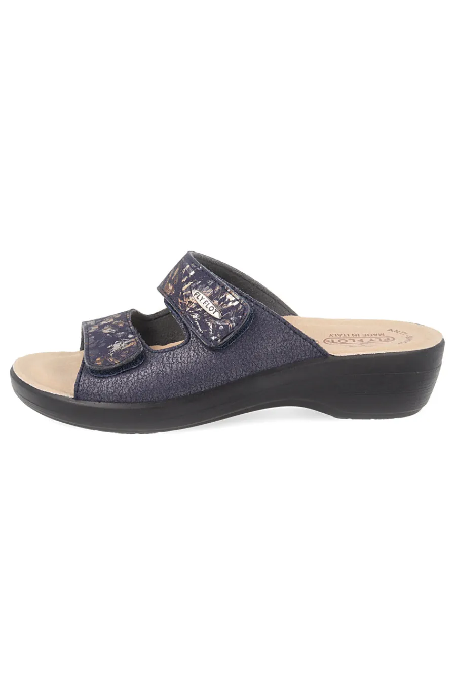 Ciabatte blu in vera pelle anatomiche 90T50B18CE-FLY FLOT Best