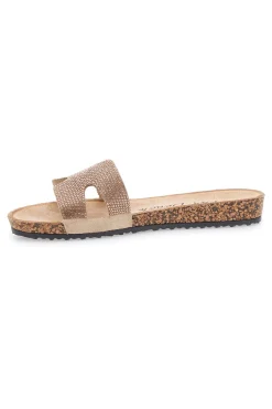 Ciabatte Champagne con Fascia Glitterata 13523-FUN BEACH Hot