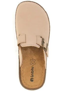 Ciabatte chiuse beige con fibbia regolabile 24EDA-INBLU Outlet