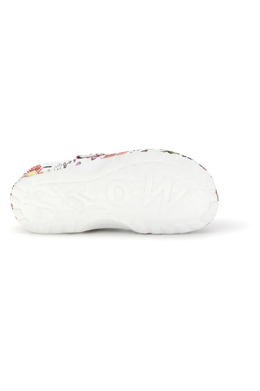 Ciabatte clog bianche con stampa floreale 7-WOZ Discount