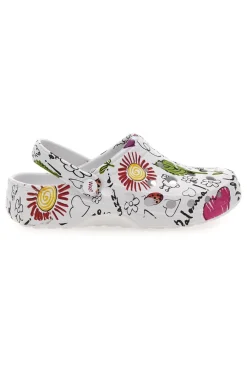 Ciabatte clog da donna multicolor con stampa floreale 6-WOZ Discount