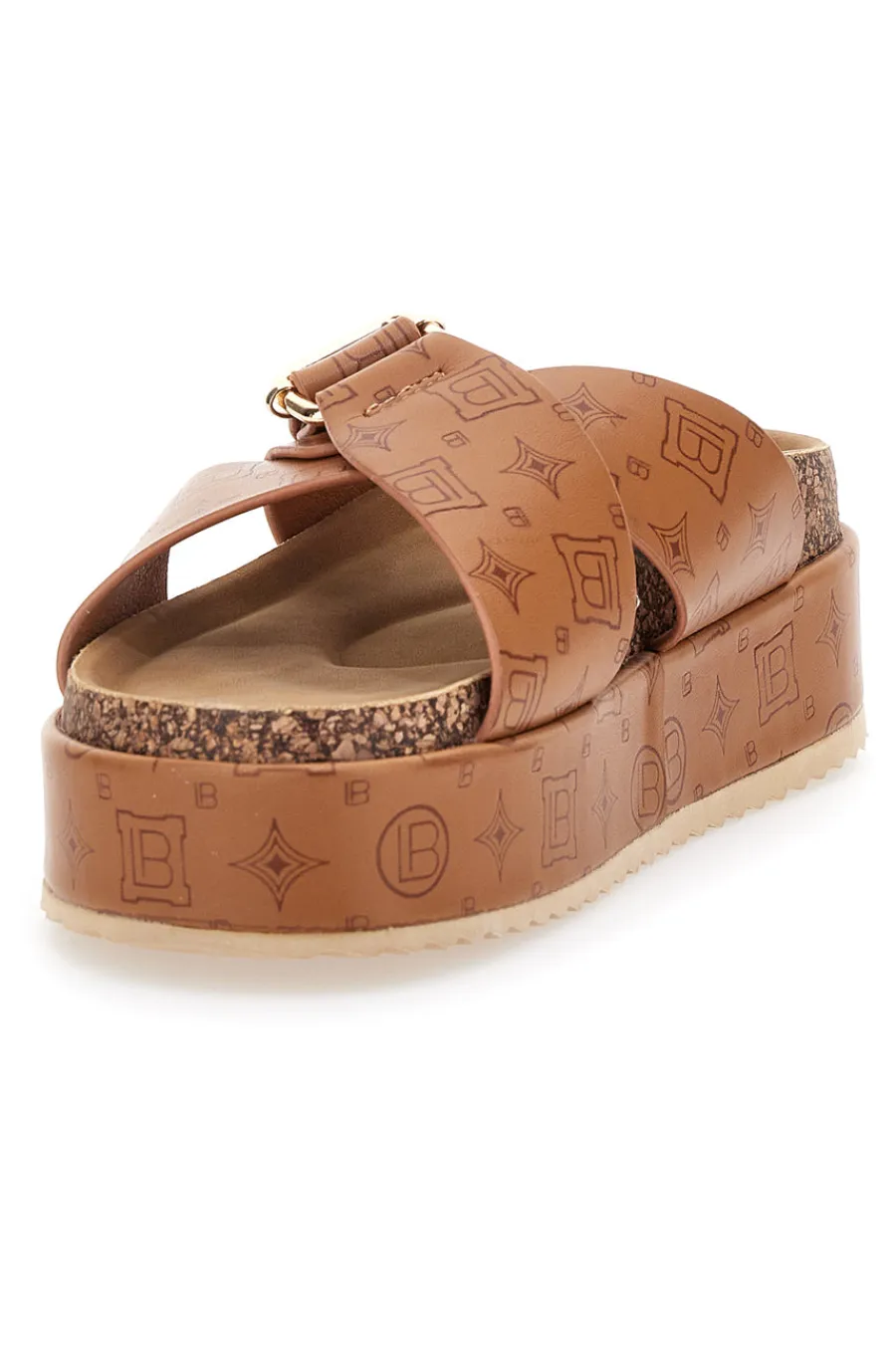 Ciabatte Cognac Con Flatform 8627-LAURA BIAGIOTTI Clearance