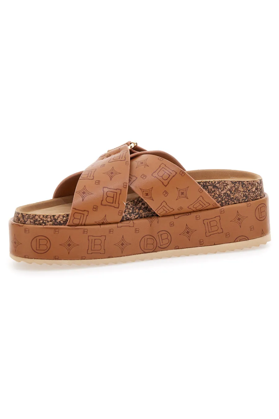 Ciabatte Cognac Con Flatform 8627-LAURA BIAGIOTTI Clearance