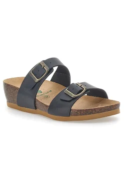 Ciabatte con Fibbia Nere 22713-BIO UP Discount