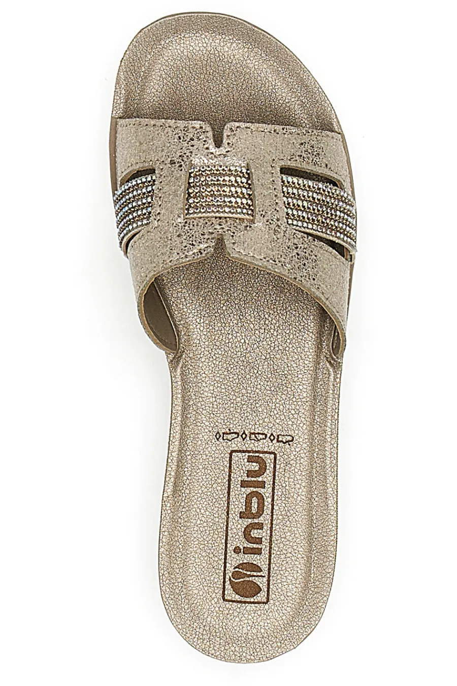 Ciabatte con Strass Gold 50 BA-INBLU Outlet