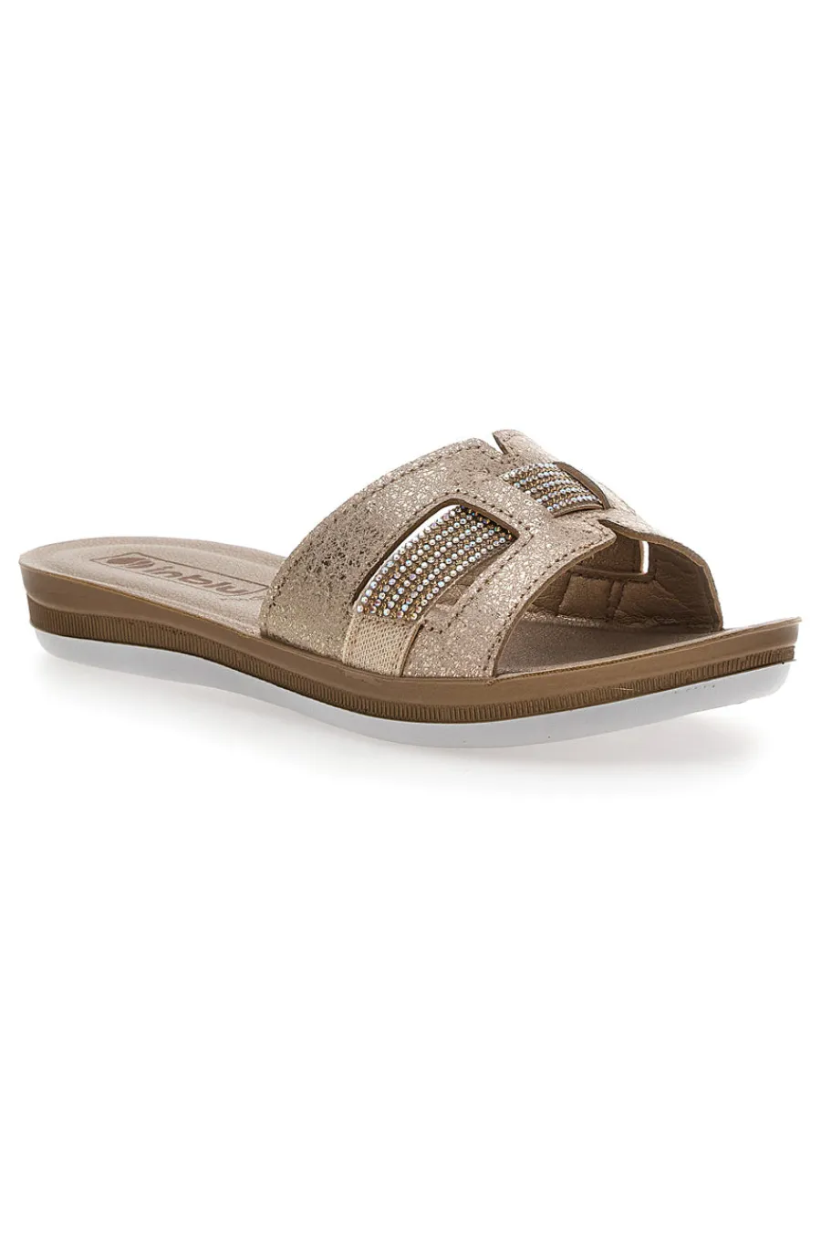 Ciabatte con Strass Gold 50 BA-INBLU Outlet