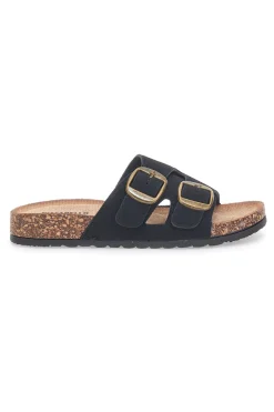 Ciabatte da donna nere con doppia fibbia Pittarello FC2084J1-PITTARELLO SUN Outlet