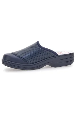 Ciabatte Da Lavoro Blu Vera Pelle Made In Italy 553-MRS CHEF