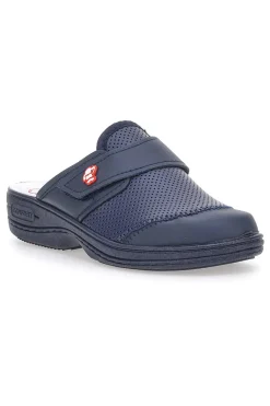 Ciabatte Da Lavoror 1568 Blu Vera Pelle-MRS CHEF Discount