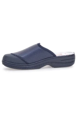 Ciabatte Da Lavoror 553 Blu Vera Pelle-MRS CHEF