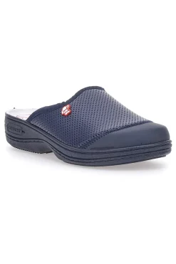 Ciabatte Da Lavoror 553 Blu Vera Pelle-MRS CHEF