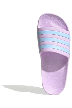 Ciabatte da Piscina lilla con strisce Adilette Aqua-ADIDAS