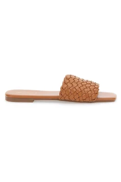 Ciabatte Flat Cognac Con Fascia Incrociata 5410-MON DIEU Best