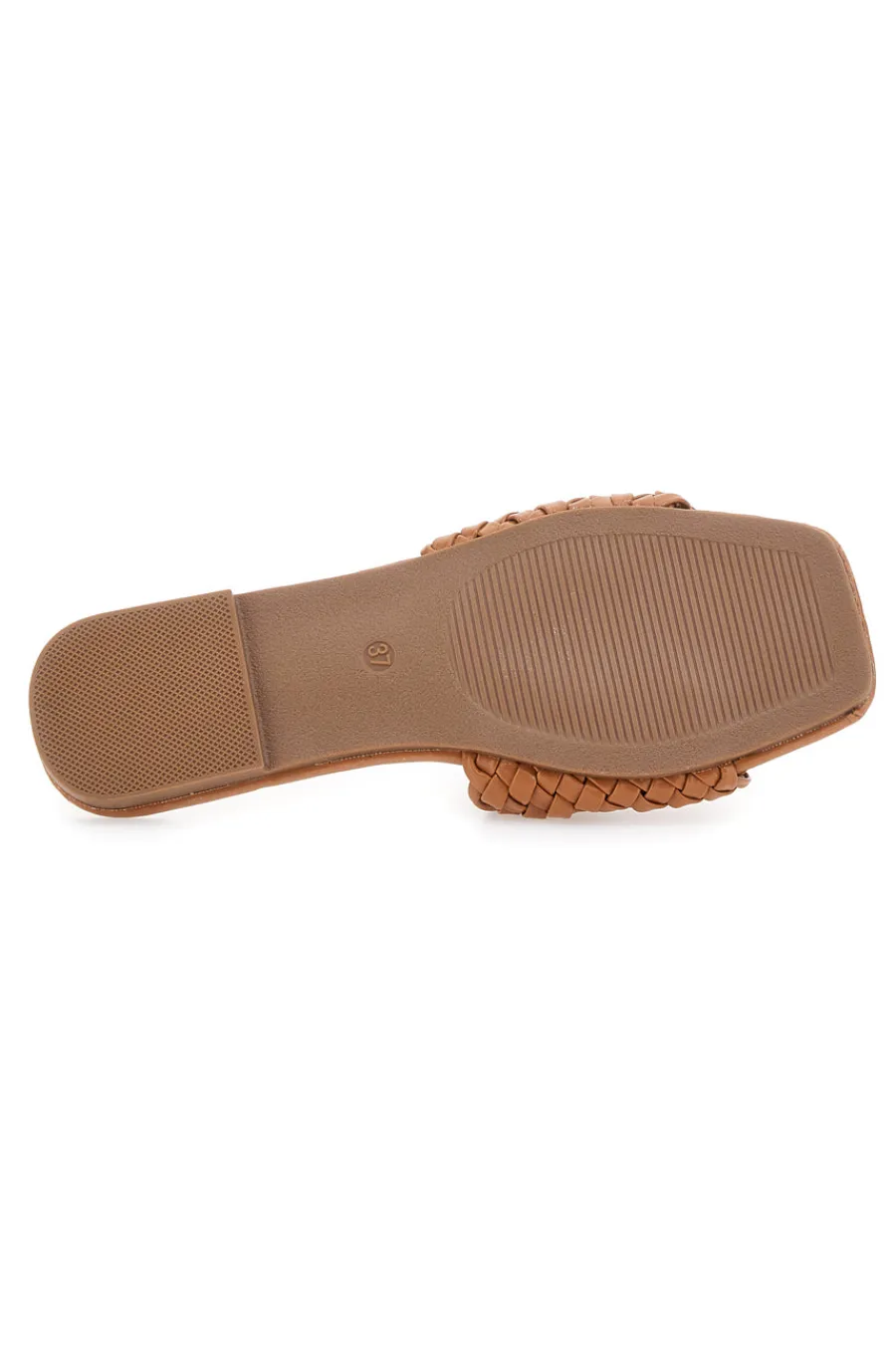 Ciabatte Flat Cognac Con Fascia Incrociata 5410-MON DIEU Best