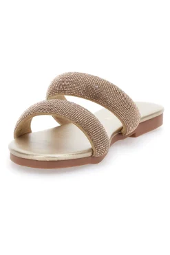 Ciabatte Flat Con Strass Dorati 439-FIRST LADY Best