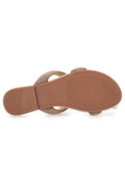 Ciabatte Flat Con Strass Dorati 439-FIRST LADY Best