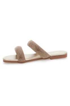Ciabatte Flat Con Strass Dorati 439-FIRST LADY Best
