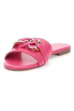 Ciabatte Flat Rosa Con Catena 3396-MON DIEU Hot