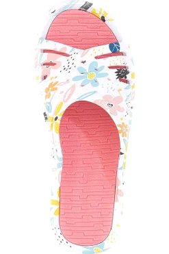Ciabatte floreali multicolor con fascia incrociata 711-2T2L