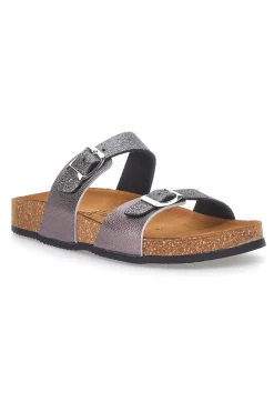 Ciabatte Grigie con Doppia Fibbia 335A006SR-PITTARELLO TIERRA Sale