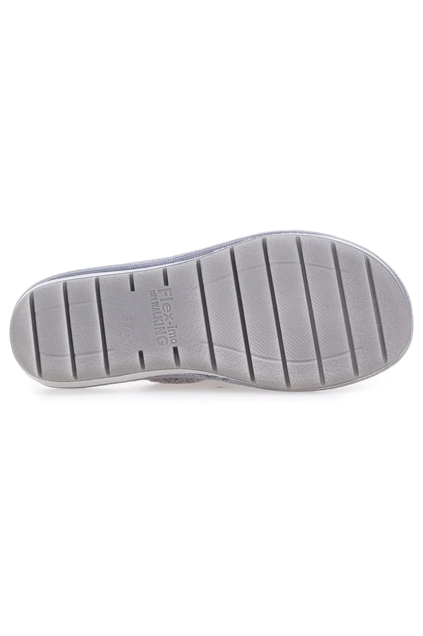 Ciabatte grigie con pois e fiocco decorativo Inblu 72 LB