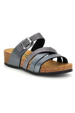 Ciabatte grigio sottopiede in vera pelle 293A410SR-PITTARELLO ECO