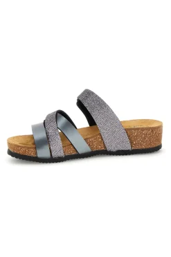 Ciabatte grigio sottopiede in vera pelle 293A410SR-PITTARELLO ECO
