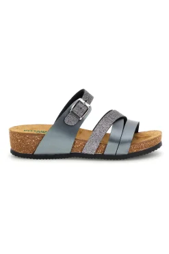 Ciabatte grigio sottopiede in vera pelle 293A410SR-PITTARELLO ECO