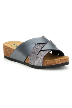 Ciabatte grigio sottopiede in vera pelle 293A520SR-PITTARELLO ECO Best