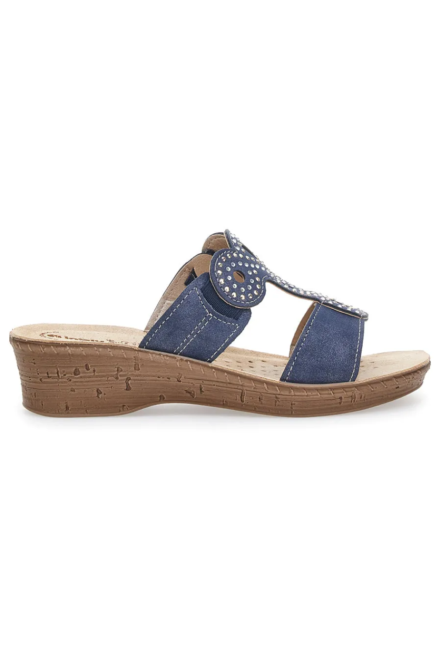 Ciabatte 2684 Navy con Strass-INBLU Best