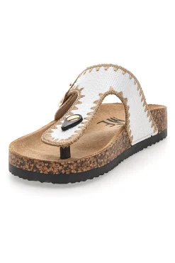 Ciabatte infradito bianche con cuciture a contrasto ME & ME 14206-ME u0026 ME New