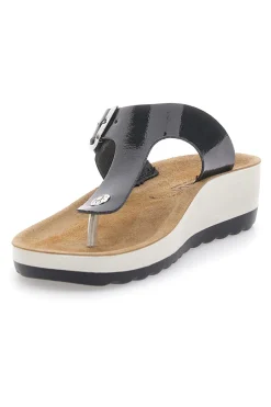 Ciabatte Infradito nere con plantare anatomico zeppa 42H593C da Donna | Pittarello-FLY FLOT Hot