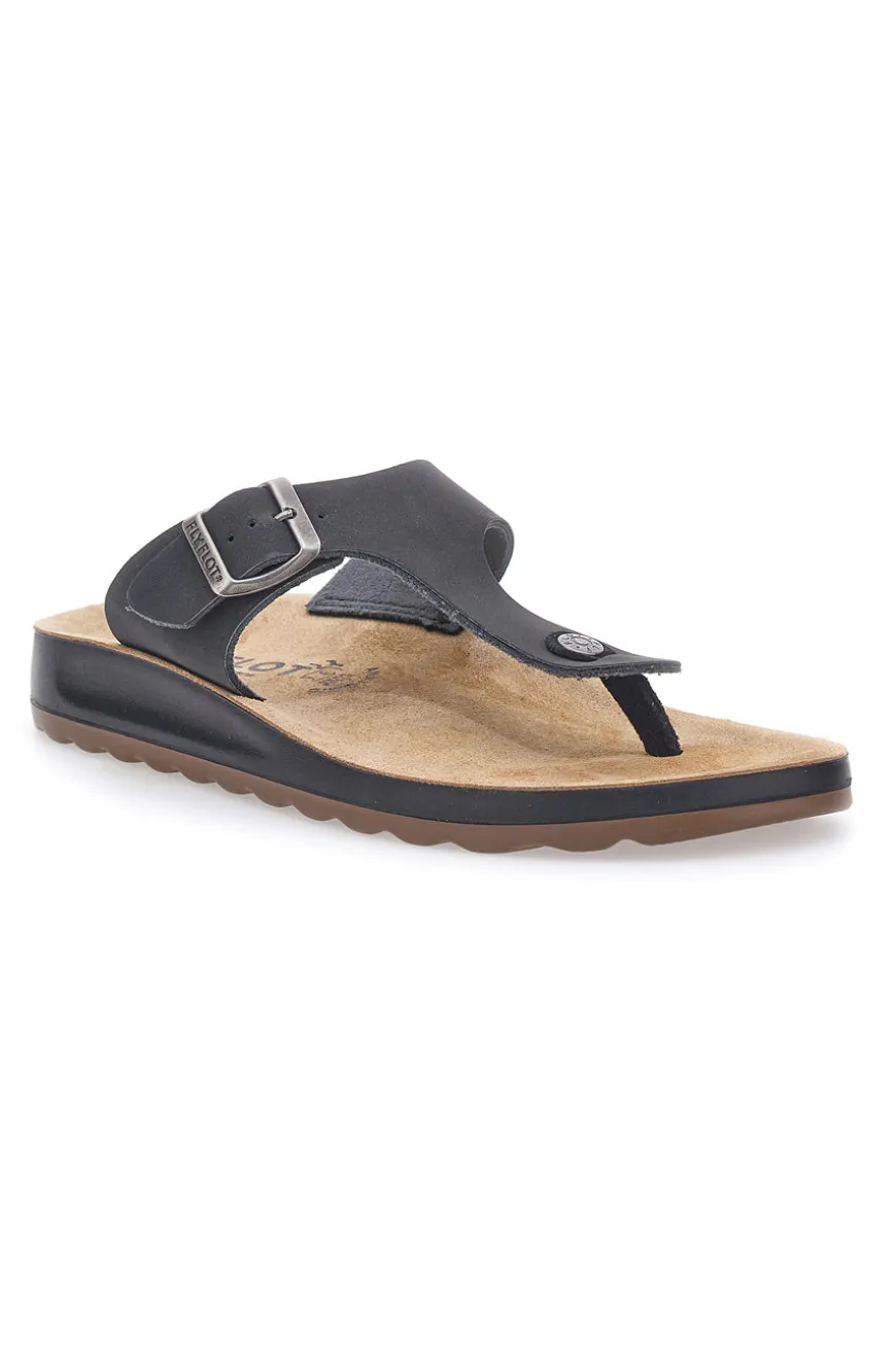 Ciabatte Infradito nere con shock absorbing plantare anatomico Fly Flot 782154C