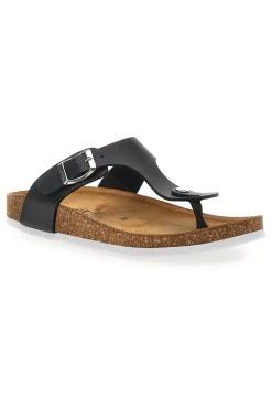 Ciabatte Infradito Nere in Vera Pelle Made in Italy 335A2177SR-PITTARELLO TIERRA Outlet