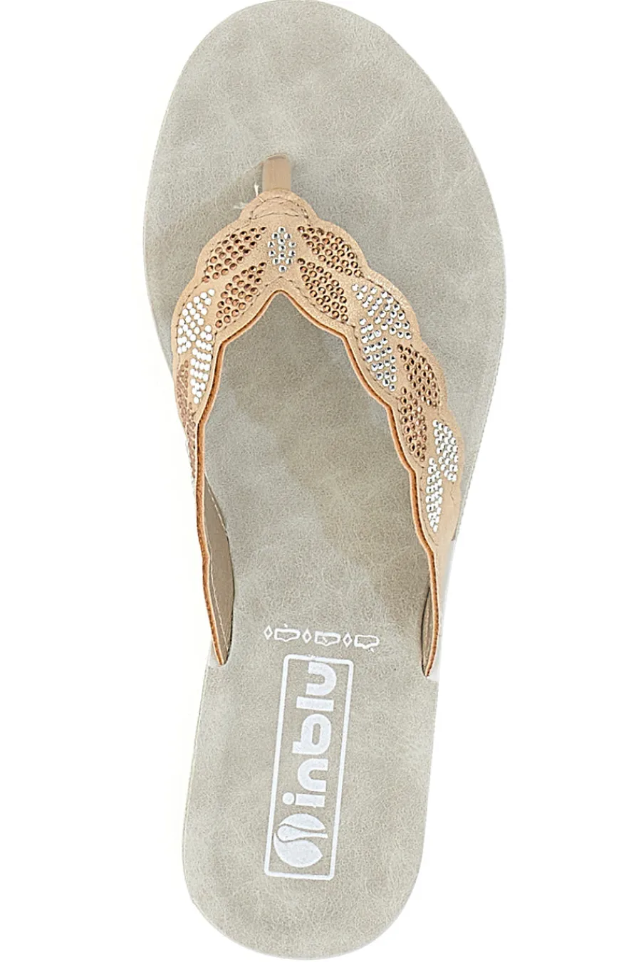 Ciabatte Infradito e Bianche con Strass 68 Bm-INBLU Hot