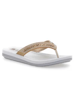 Ciabatte Infradito e Bianche con Strass 01 Zo-INBLU