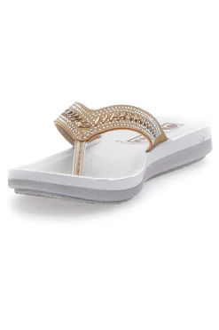 Ciabatte Infradito e Bianche con Strass 01 Zo-INBLU