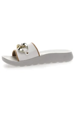 Ciabatte in Gomma Bianche e Oro 10 AG-INBLU New