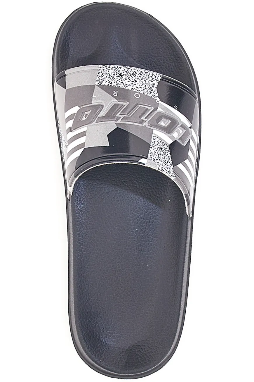 Ciabatte in Gomma da Uomo Lotto Oceania Camo II Slide Nere