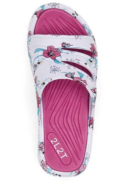 Ciabatte in Gomma 2T2L 472 Bianche e Rosa-LOTTO Discount