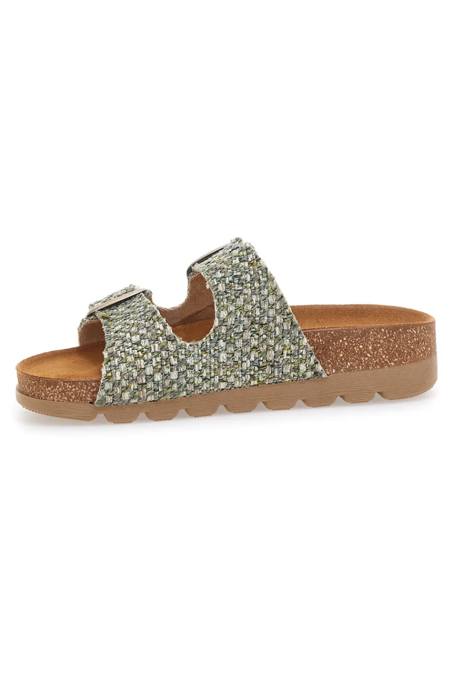 Ciabatte intrecciate multicolor con doppia fibbia 335P20630SR-PITTARELLO BIO Hot