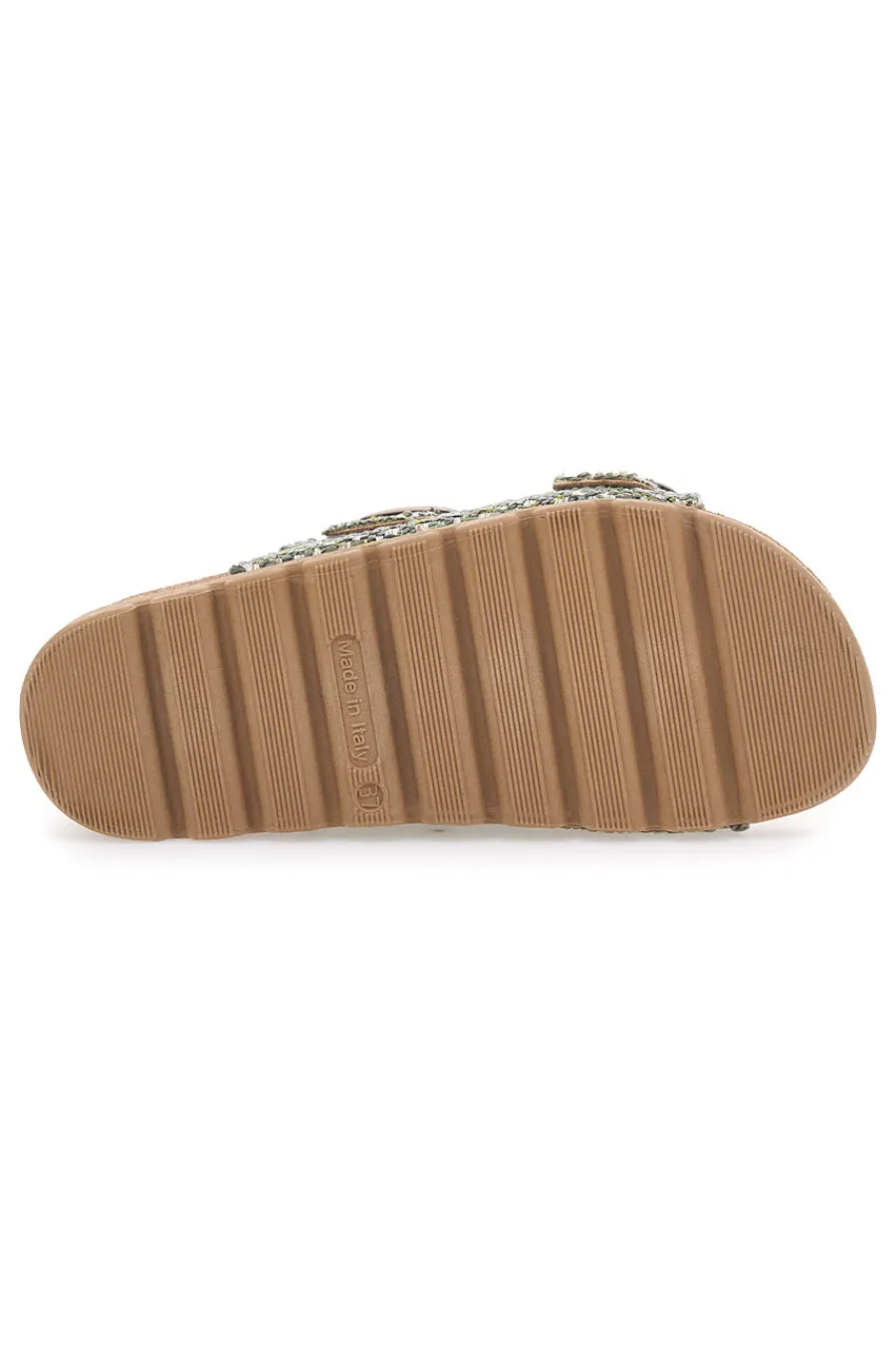 Ciabatte intrecciate multicolor con doppia fibbia 335P20630SR-PITTARELLO BIO Hot