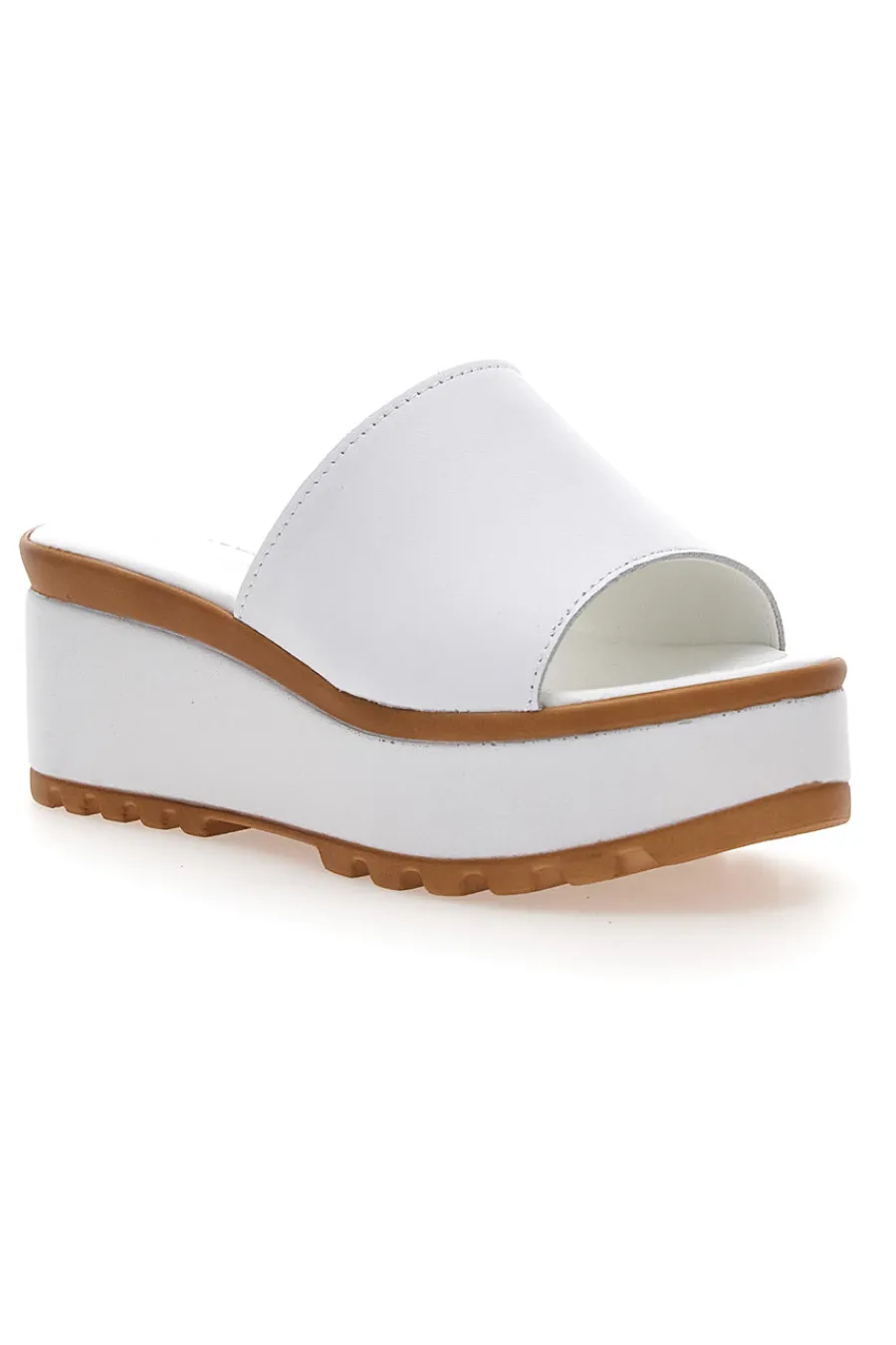 Ciabatte in Vere Pelle Bianche 3000101-PITTARELLO LOVE Outlet