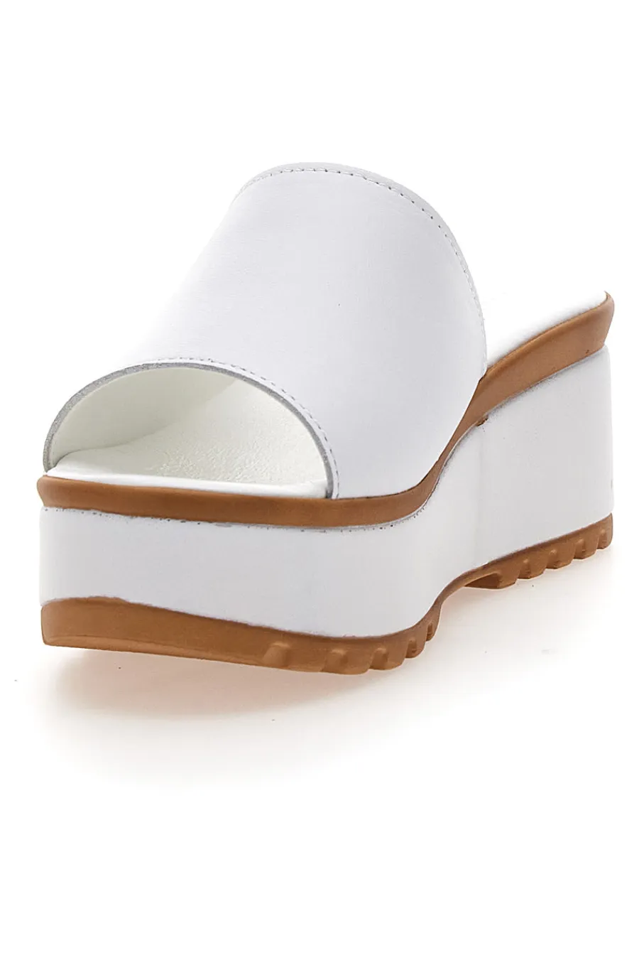 Ciabatte in Vere Pelle Bianche 3000101-PITTARELLO LOVE Outlet