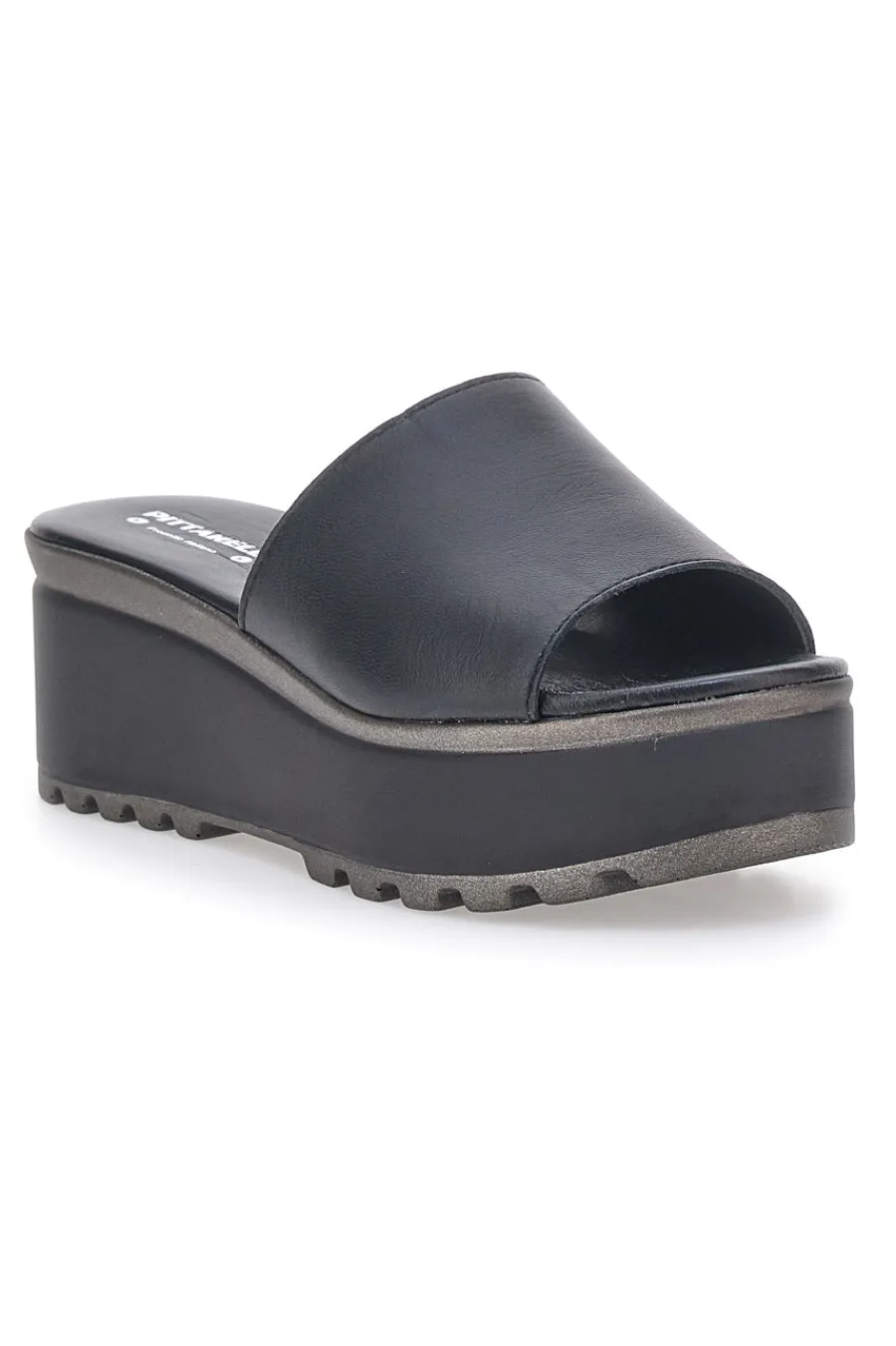 Ciabatte in vere pelle nere 3000101-PITTARELLO LOVE New