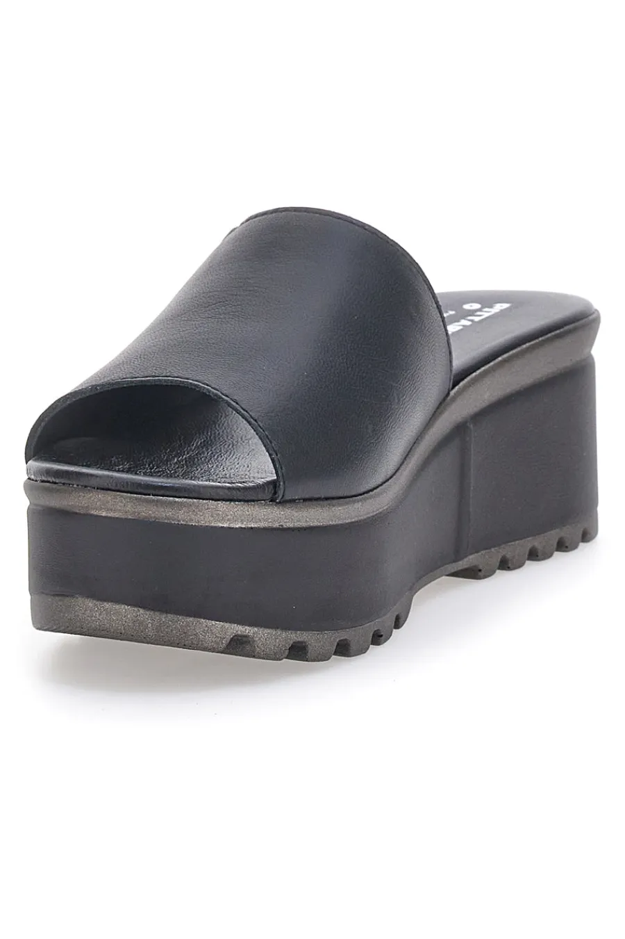 Ciabatte in vere pelle nere 3000101-PITTARELLO LOVE New