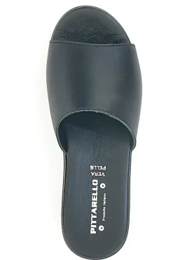 Ciabatte in vere pelle nere 3000101-PITTARELLO LOVE New