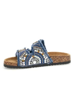 Ciabatte Jeans con strass e doppia fibbia Me & me 15613-ME u0026 ME Best
