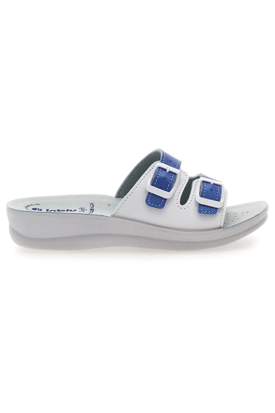 Ciabatte e Bianche con Sottopiede in Pelle ' 62 VR-INBLU New